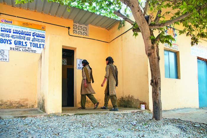 Boys and girls in many schools around the units now have access to clean and good toilets