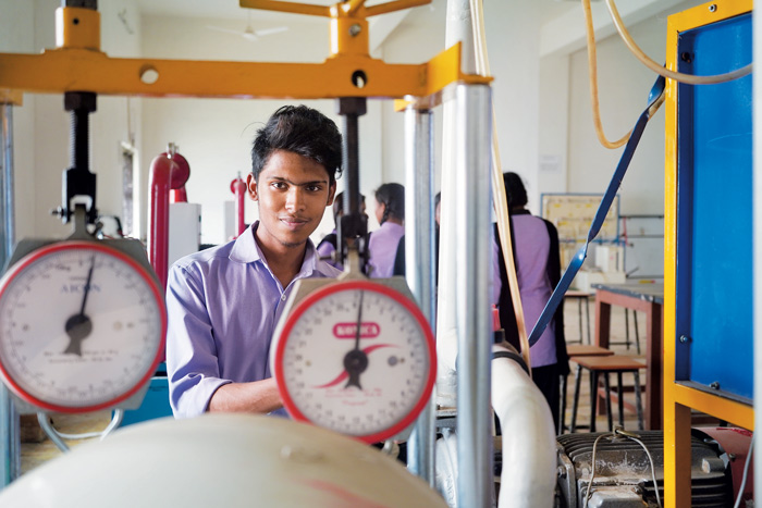 An electrical engineering student at the NMDC Polytechnic, Geedam