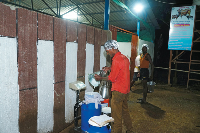 Workers at Dairy Farm & Research Centre, Teknar