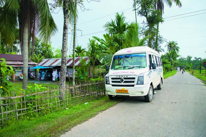 The mobile healtcare van is always on the move