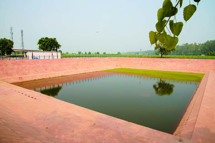 The 100-year-old 'toba', or pond in Katari Kalan, Ludhiana, now beautified with sandstone, has a capacity of 1,62,000 KL