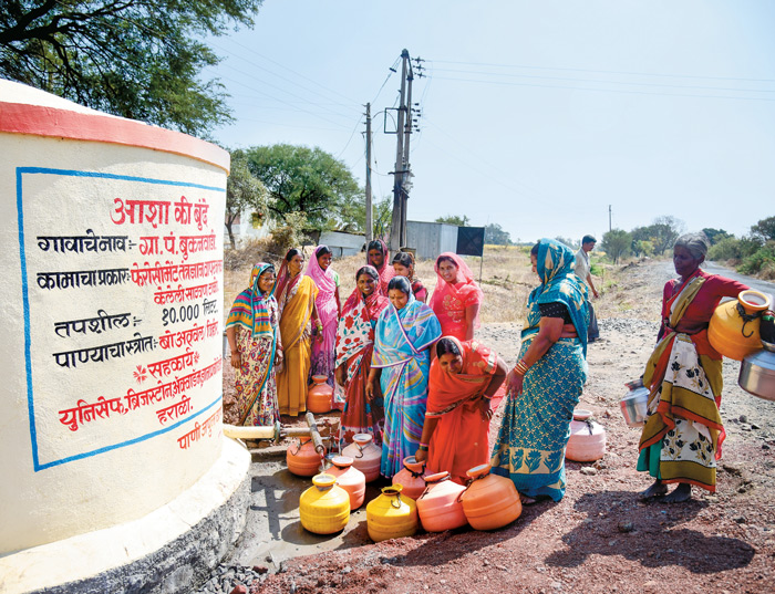 In the village of Bukanwadi, Osmanabad, women participate in water budgeting