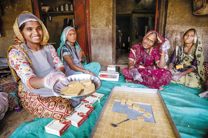 Through Self-Help Groups, women are given livelihood training such as snack-making