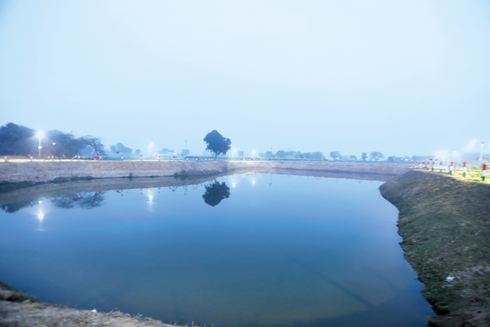 Water reservoirs have been built, solar street lamps
help at night 